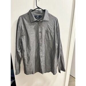 Coast Men's Long Sleeve Button Down Gray The Bowman‎ Shirt Size XL